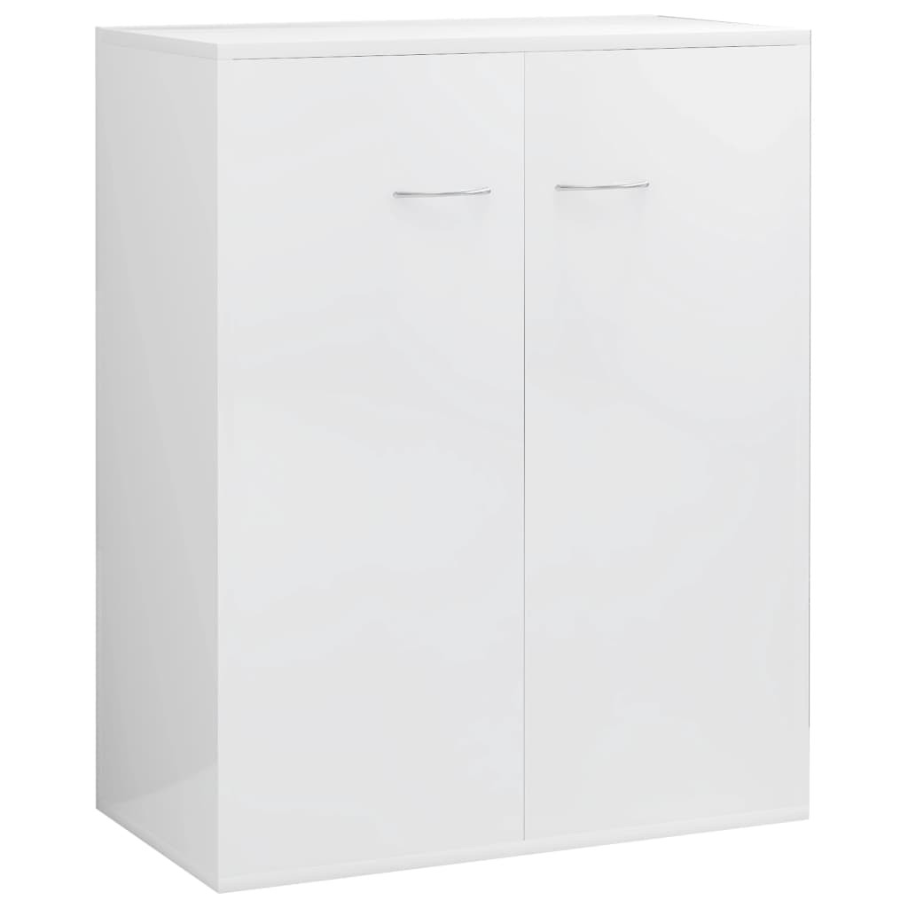 Sideboard High Gloss White 60x30x75 cm Chipboard
